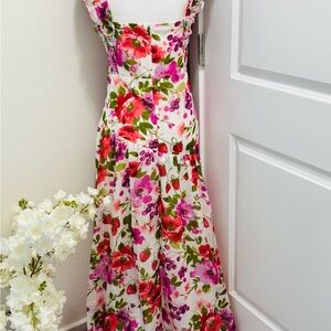 Floral Wrap Dress with Ruffled Sleeves NWT SZ XL